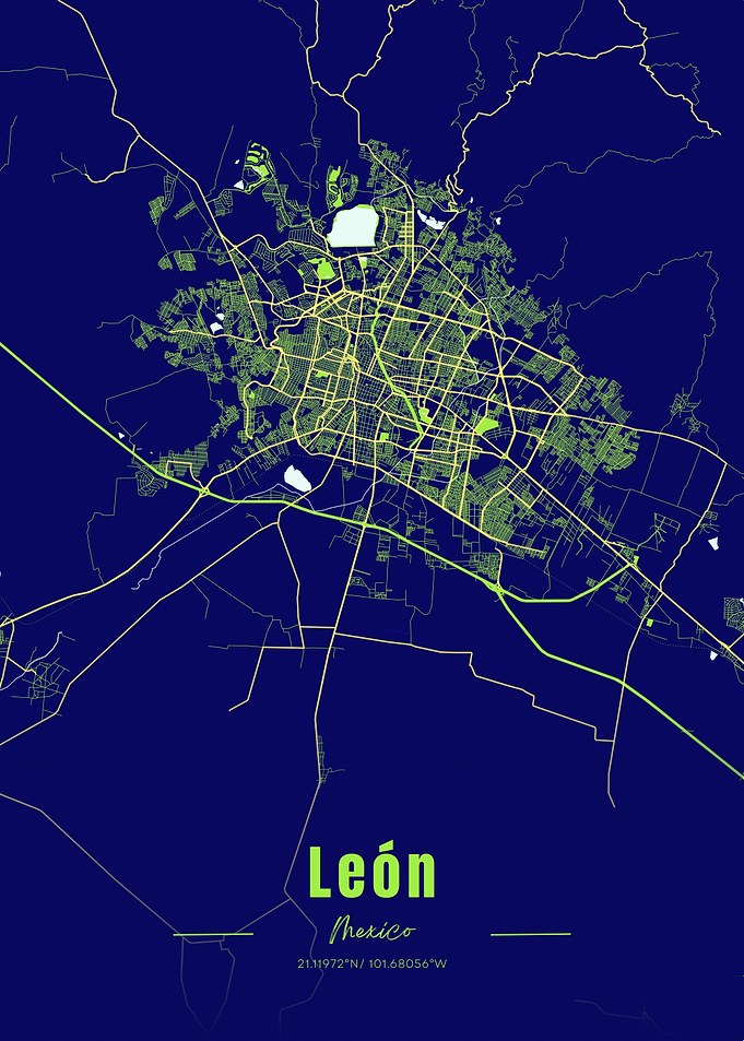 León, Mexico City Map