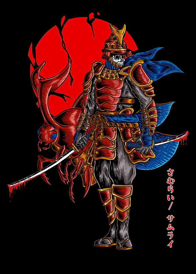 Samurai Warrior with Beetle Companion