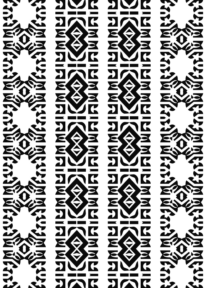 Vertical Stripe Tribal Diamond Pattern