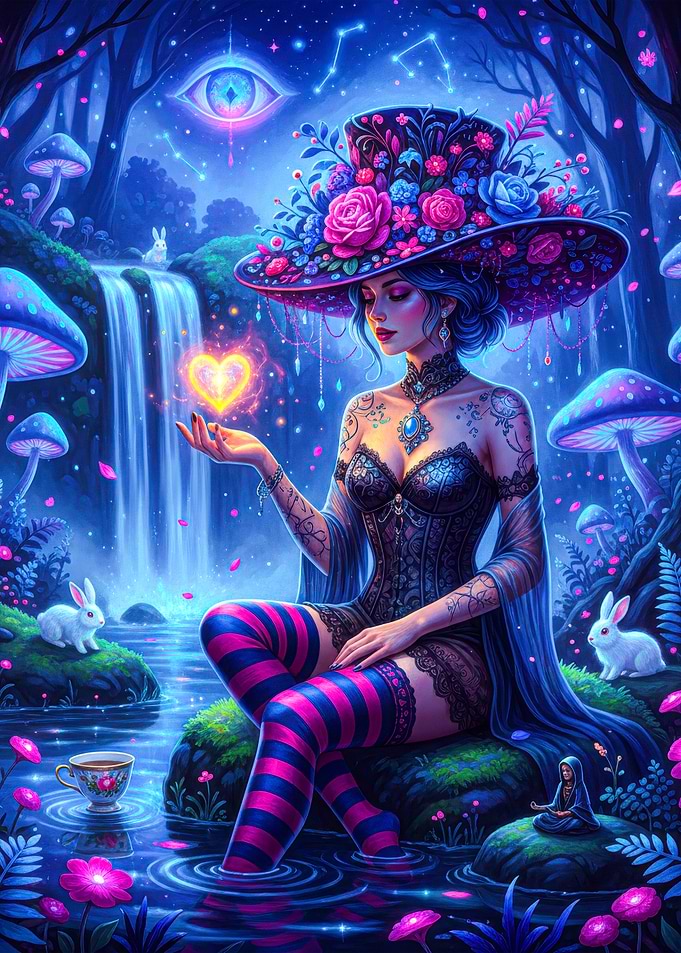 Enchanting Forest Witch with Heart