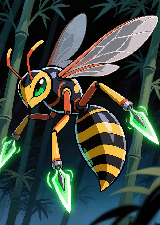 Wasp Glowing Spear Arms