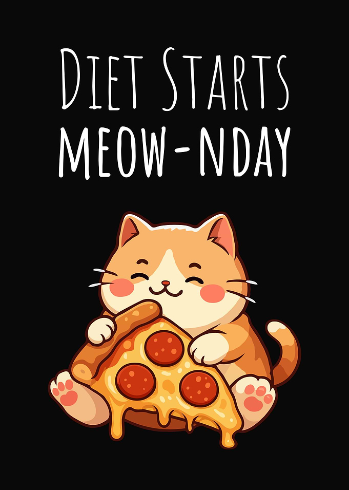 Diet Starts Meow-nday Cat Pizza