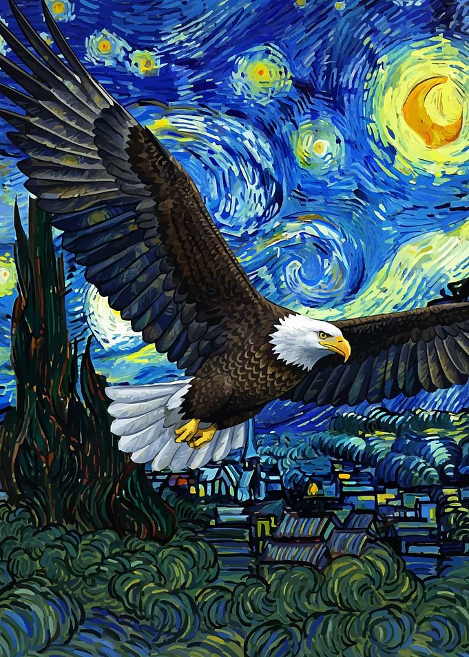 Eagle Van Gogh's Starry Night