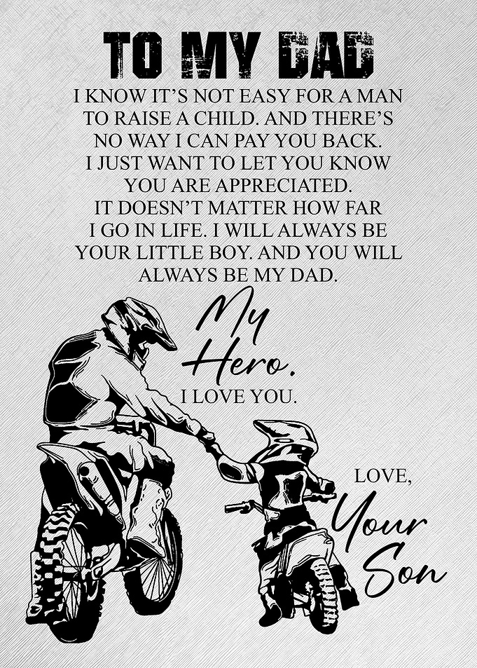 Dirt Bike Dad & Son Poster – Perfect Gift for Adventure-Loving Dad