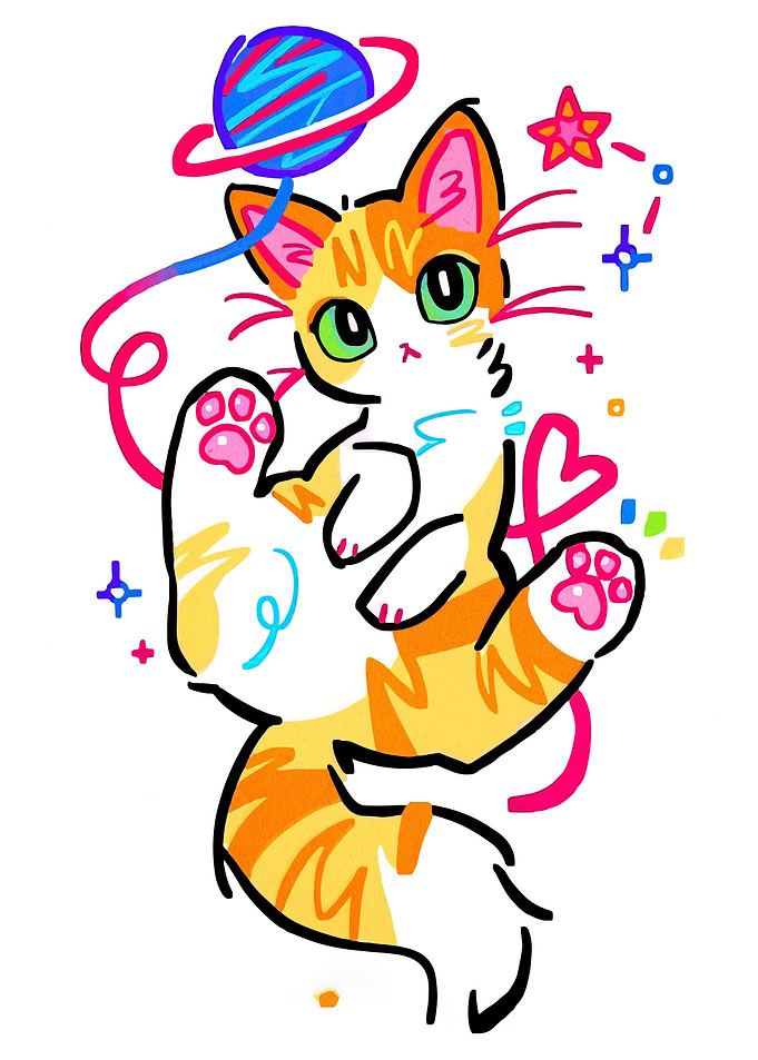 Cosmic Cat Illustration