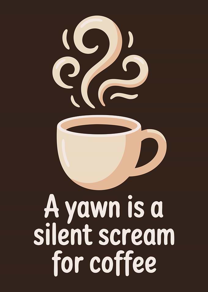 Coffee Yawn Silent Scream
