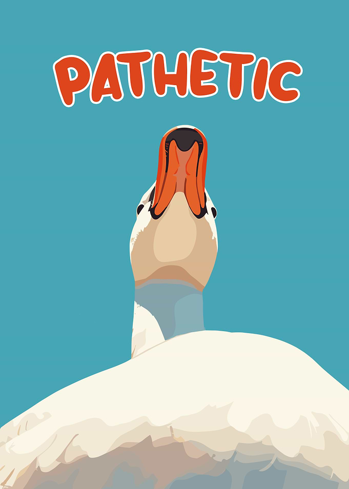 Pathetic Swan Illustration