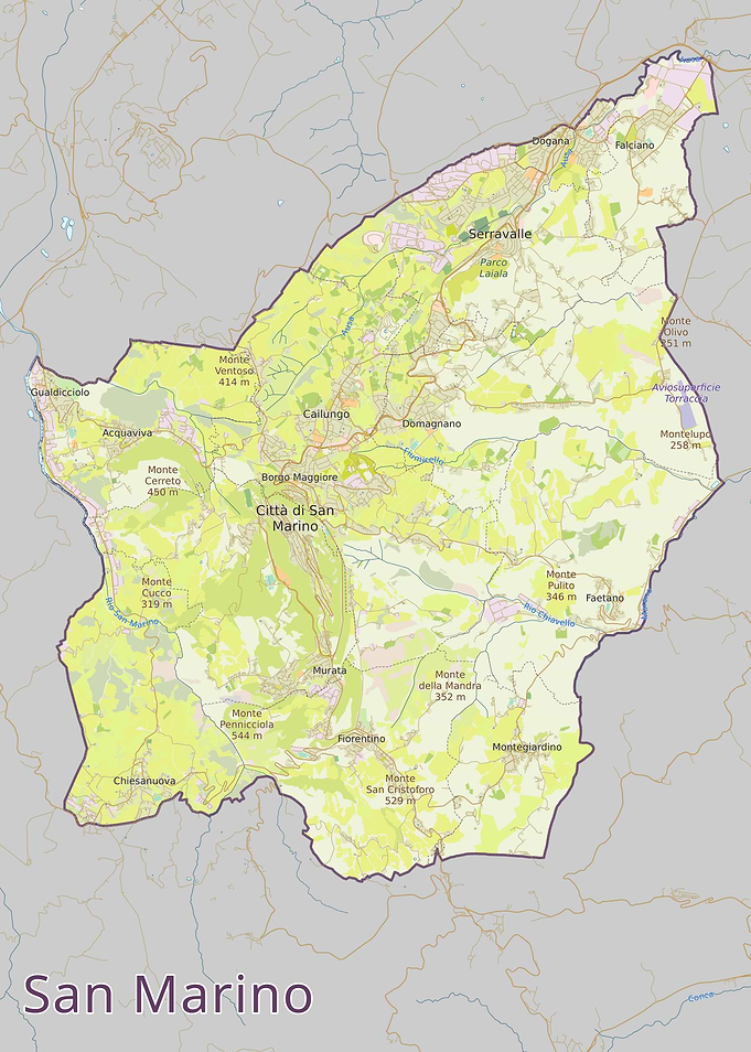 Detailed Map of San Marino