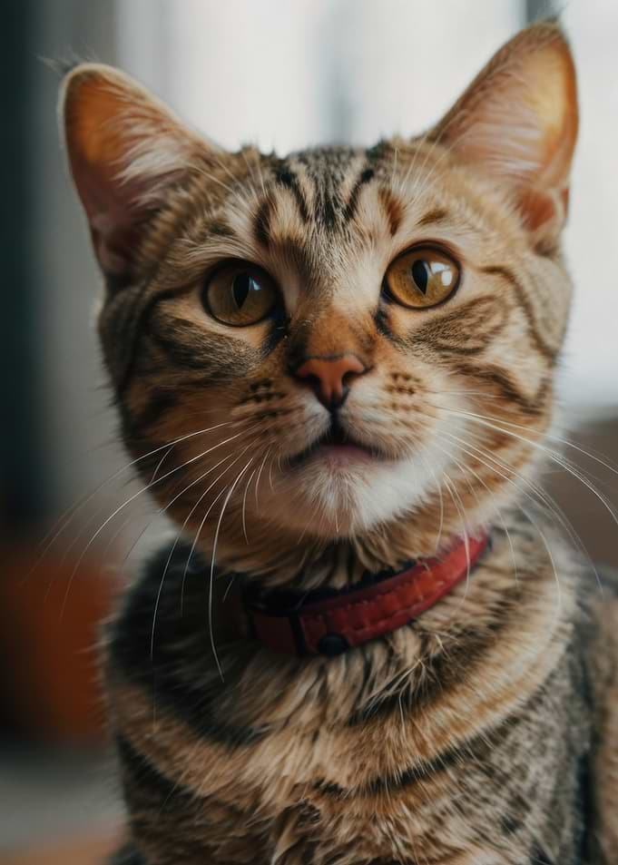 Portrait of a Brown Tabby Cat