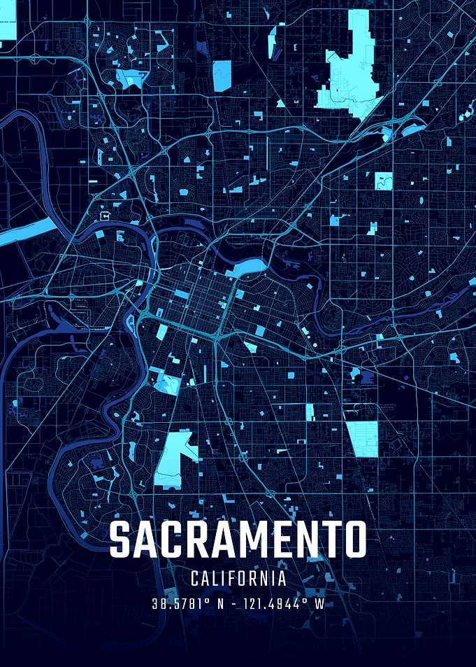 Sacramento Midnight City Map