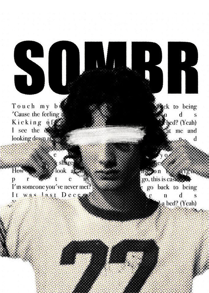 Sombr Portrait with Text Overlay