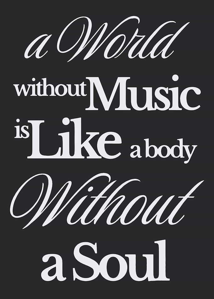 Music and Soul Typography Art