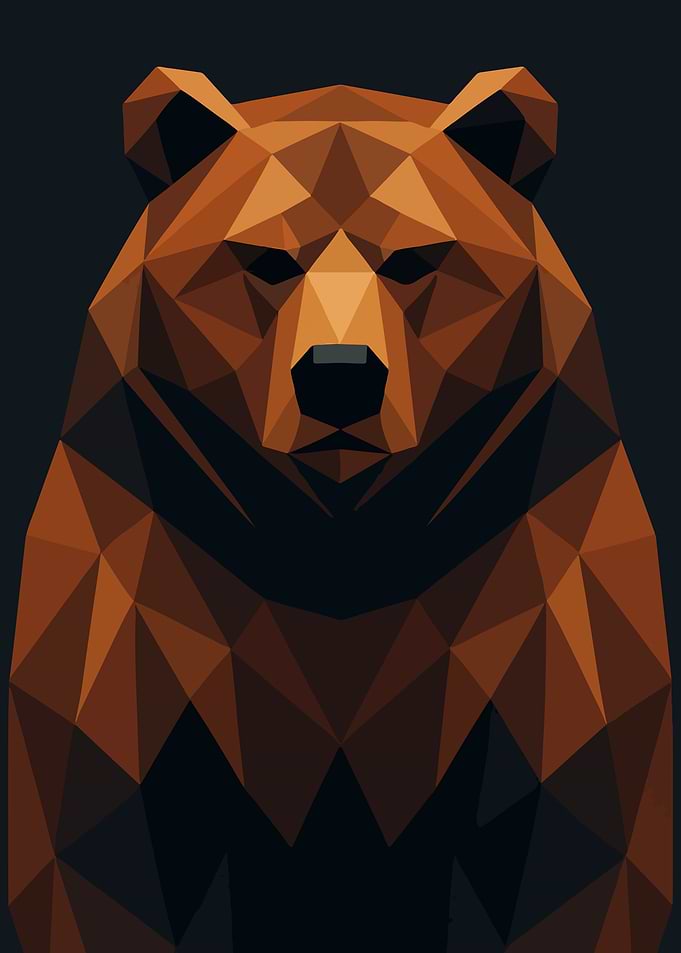 Geometric Bear Portrait