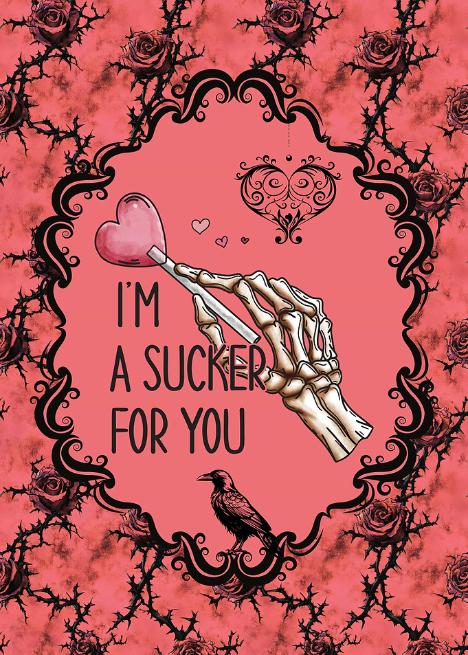 Funny Romantic Skeleton Poster