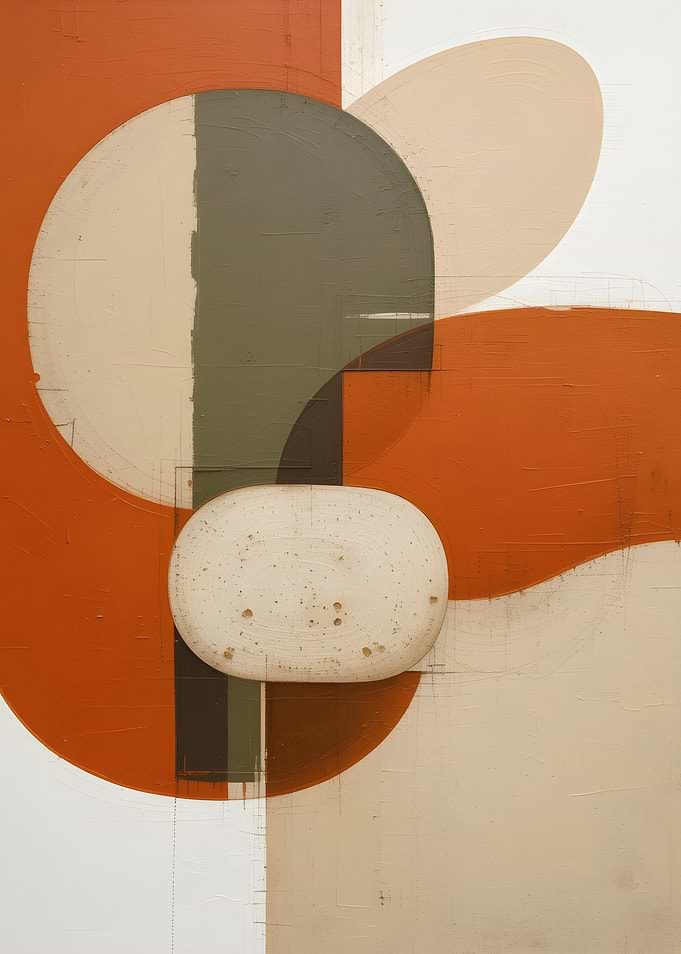 Abstract Geometric Shapes in Earth Tones