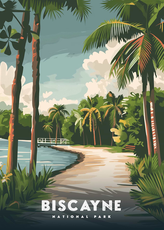 Biscayne National Park Travel Poster
