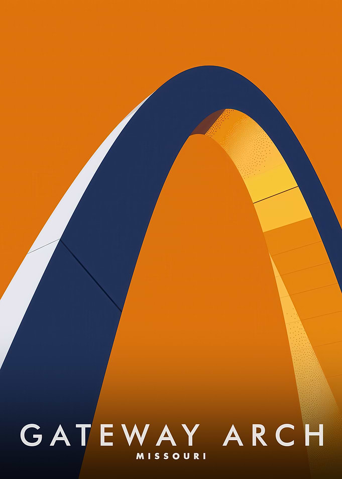 Gateway Arch Missouri Minimalist Poster