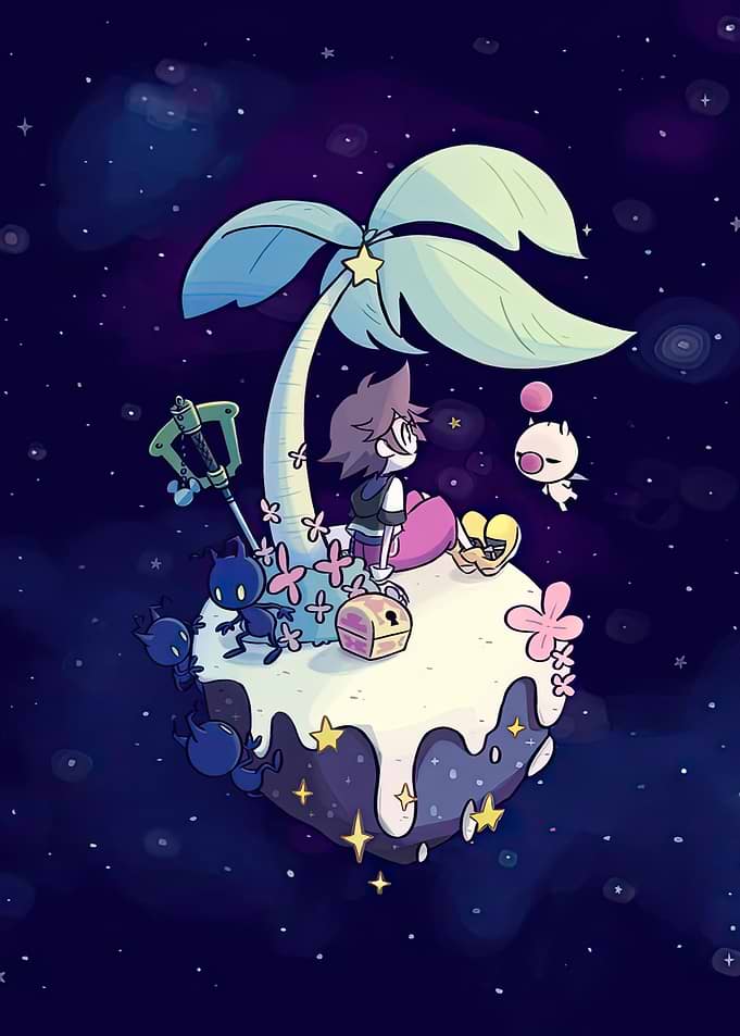 Kingdom Hearts Island Illustration