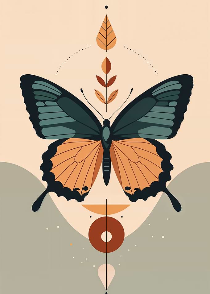 Butterfly Geometric Art
