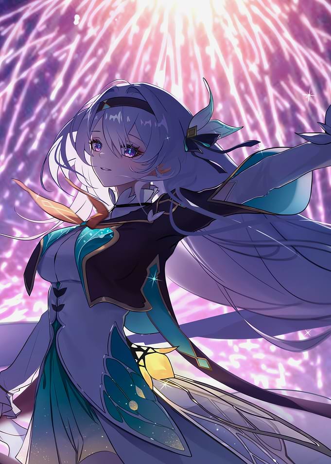 Girl with Fireworks
