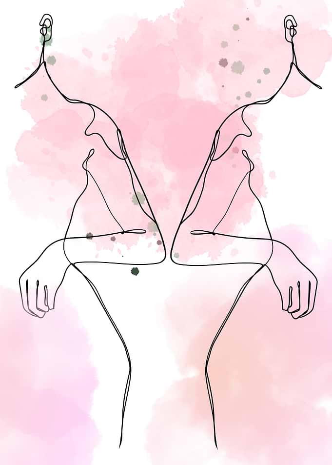 Abstract Line Art Female Torso