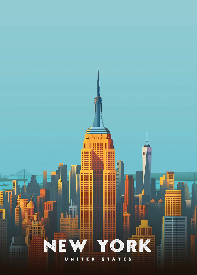 New York City Skyline Illustration