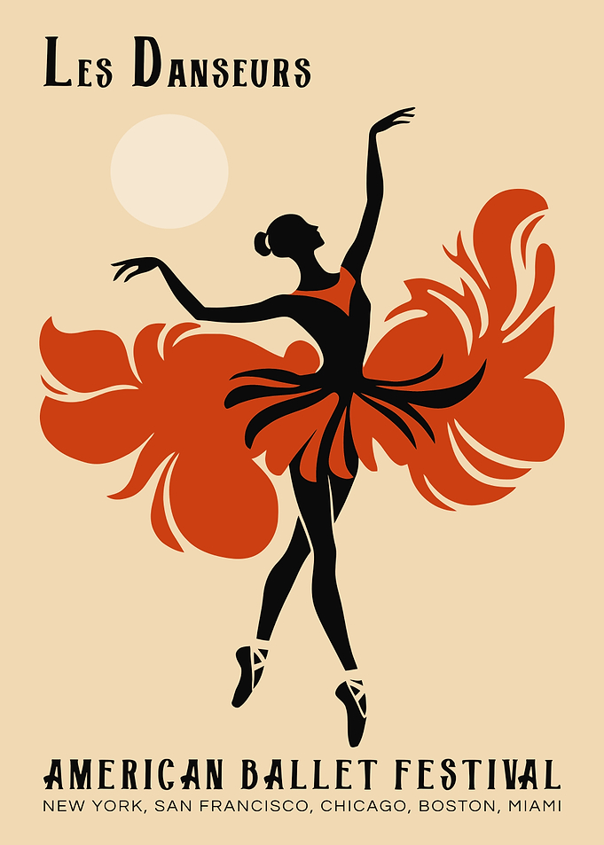 Les Danseurs: American Ballet Festival Poster