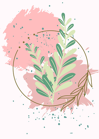 Floral design with pink and green
