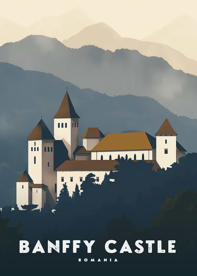 Banffy Castle, Romania Illustration