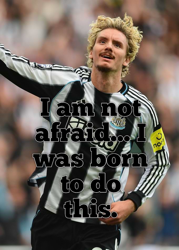 Soccer Player with Motivational Text WOLTEMADE