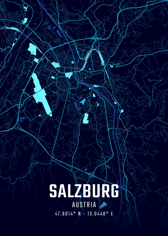 Salzburg Midnight City Map