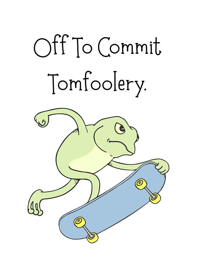Frog on Skateboard: Off to Tomfoolery