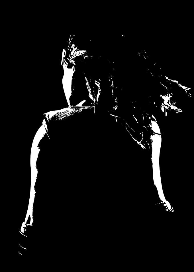 Monochrome Figure in Shadow