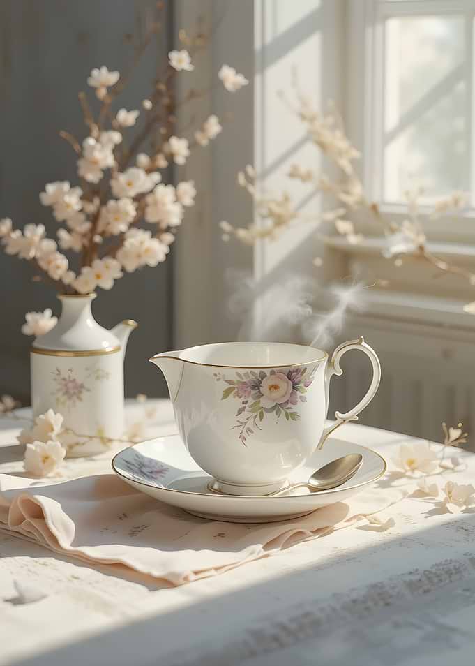 Elegant Tea Time Still Life