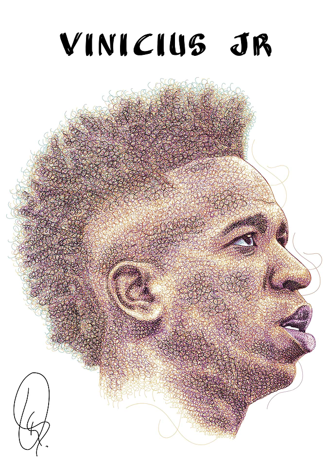 Vinicius Jr. Scribble Art