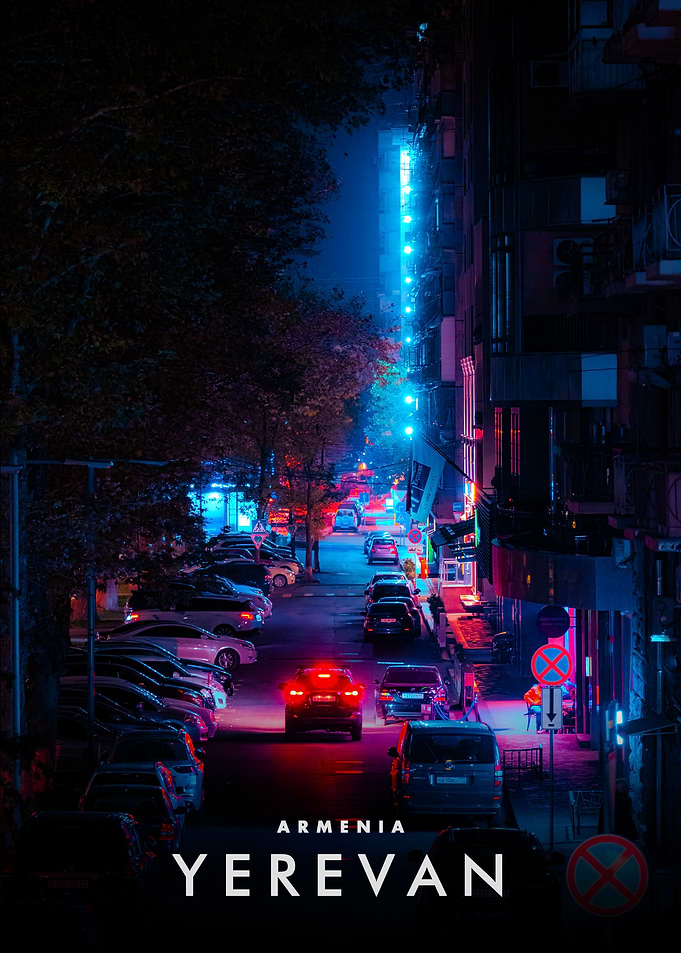 Yerevan, Armenia at Night