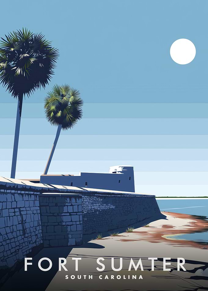 Fort Sumter, South Carolina Travel Poster