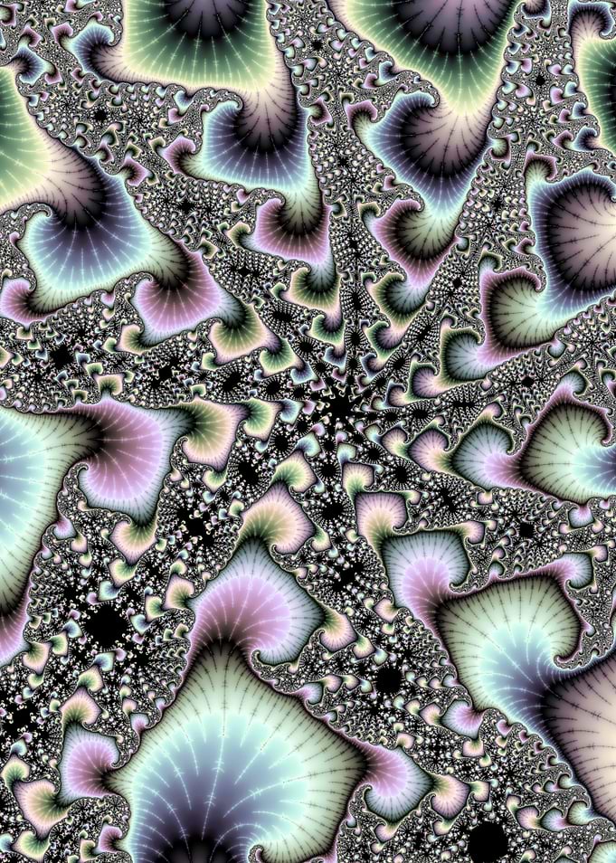 Fractal Abstract Pastel Swirls