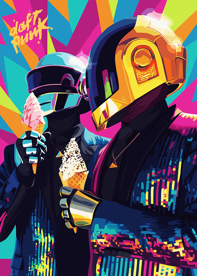 Daft Punk Wpap Pop Art