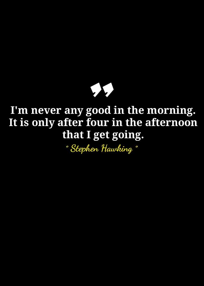 Stephen Hawking Quote on Black