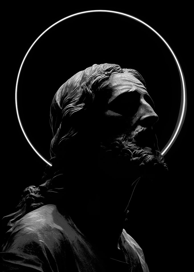Jesus Christ Statue with Halo