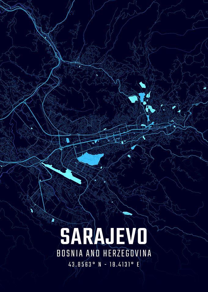 Sarajevo Midnight City Map