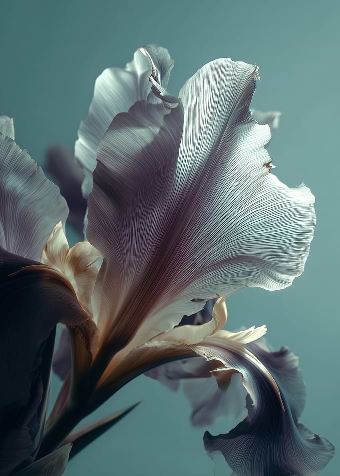 Elegant Iris Flower Close-Up