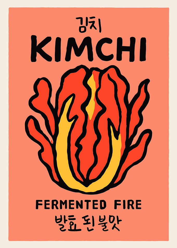 Kimchi Fermented Fire Poster