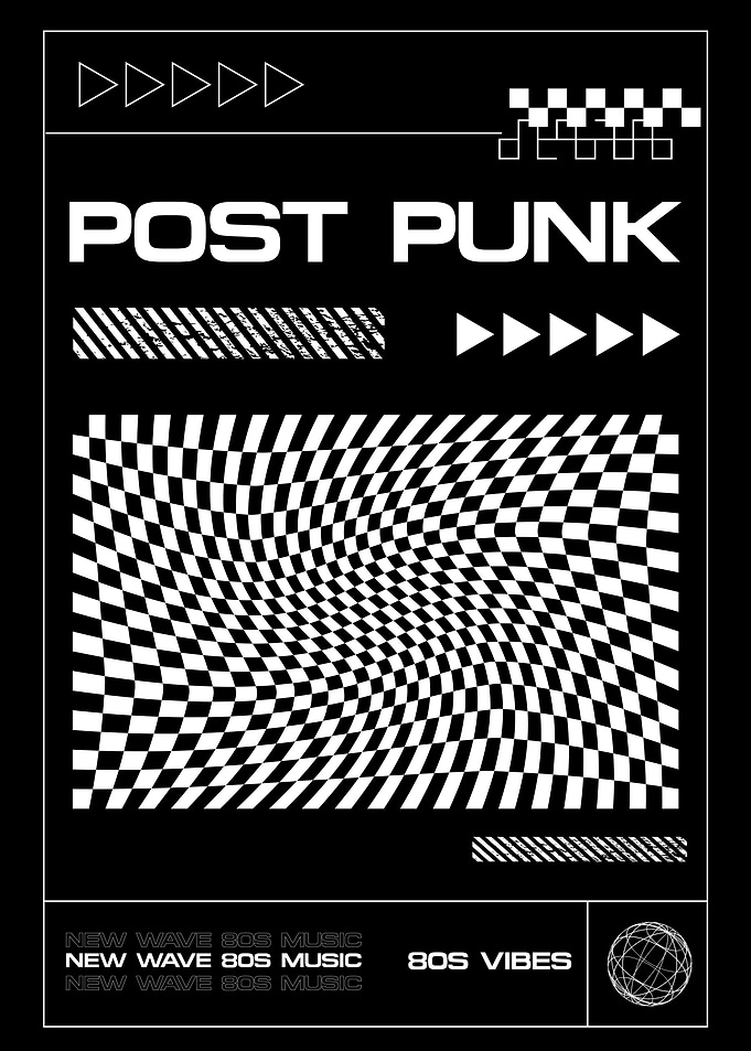 Post Punk 80s Music Poster