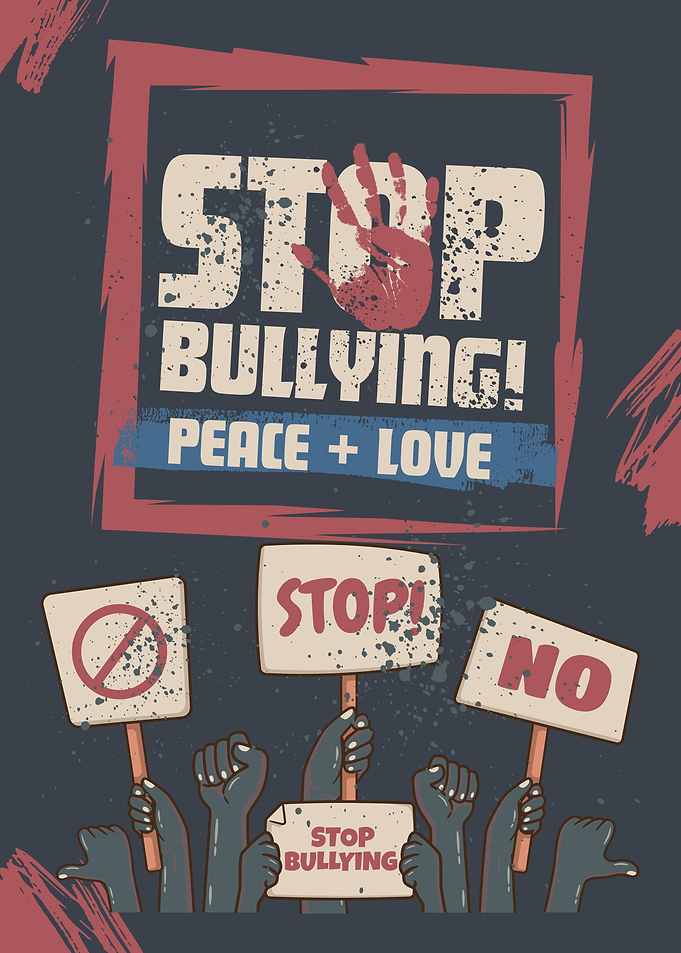 Stop Bullying Peace and Love Poster