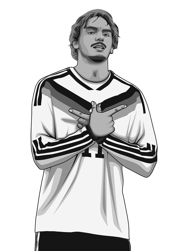 Nick Woltemade Black and White Version