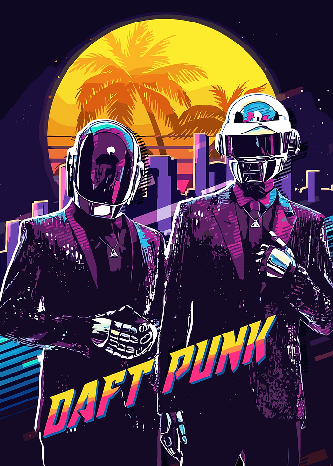 Daft Punk Retro Art