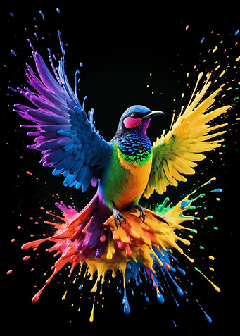 Colorsplash Rainbow Bird