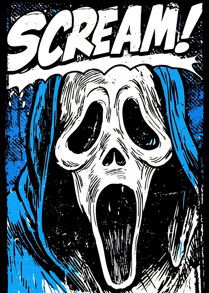 Scream Mask Comic Style
